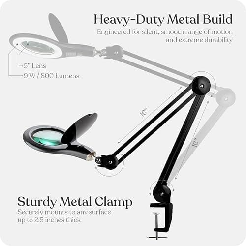 Brightech LightView PRO Magnifying Desk Lamp thumbnail 5