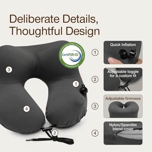 Coop Home Goods AirJustable Travel Neck Pillow thumbnail 2