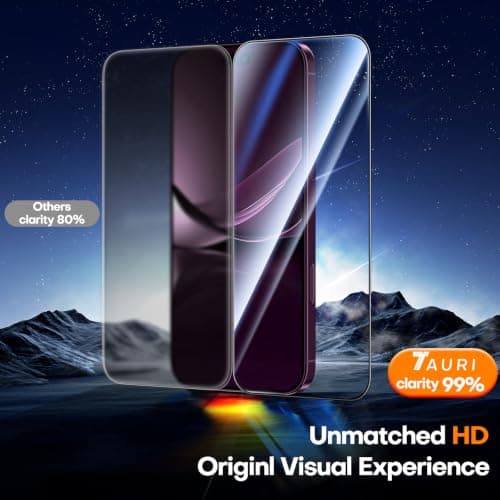 TAURI 2 Pack for iPhone 18 Pro Screen Protector, 1-Step Install Tempered Glass thumbnail 4