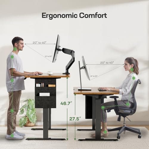 Marsail Electric Standing Desk, 48x24 Inch with Storage Bag thumbnail 5