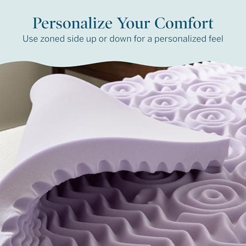 LUCID 3-Inch Lavender Infused Memory Foam Topper thumbnail 5