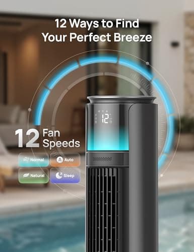 Dreo Smart Tower Fan for Outdoor and Indoor Use thumbnail 4