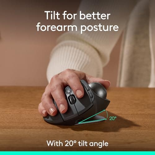 Logitech MX Ergo S Advanced Wireless Trackball Mouse thumbnail 3