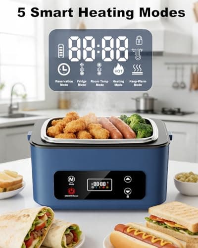 Moexili 2026 Upgraded Cordless Heated Lunch Box (24000mAh, 1.2L) thumbnail 3
