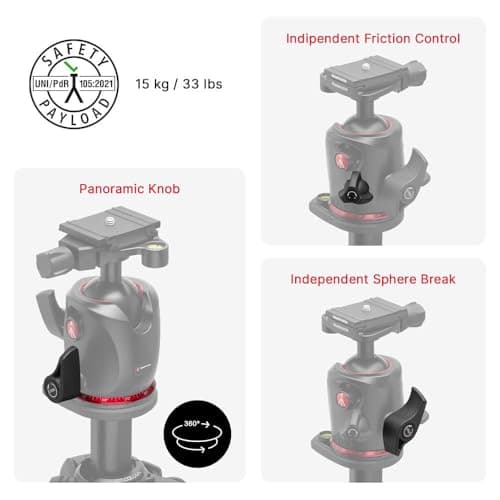 Manfrotto 055 Carbon Fiber Tripod with XPRO Ball Head thumbnail 4