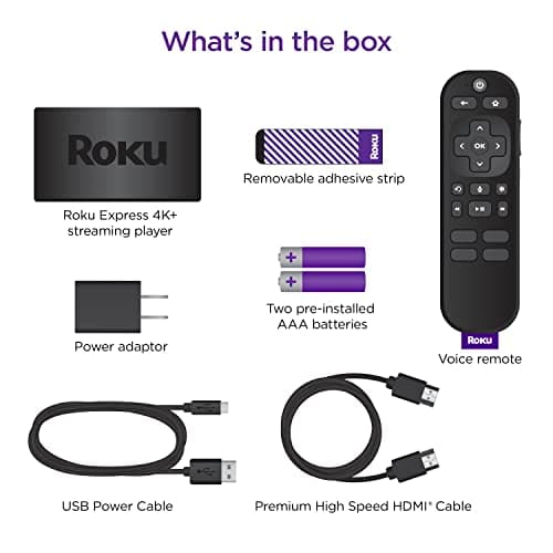 Roku Express 4K+ | Roku Streaming Device 4K/HDR with Voice Remote thumbnail 5