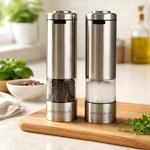 Latent Epicure USB-C Rechargeable Electric Salt and Pepper Grinder Set thumbnail 2