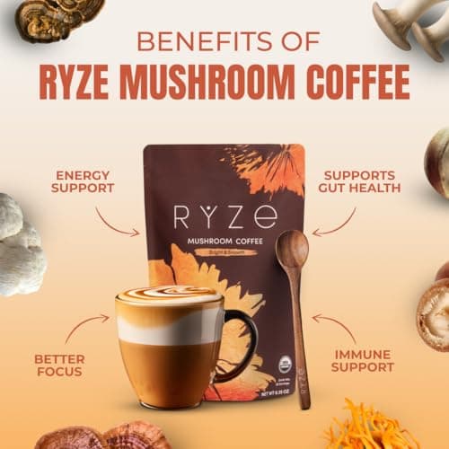RYZE Superfoods Mushroom Coffee (Medium Roast, 30 Servings) thumbnail 3