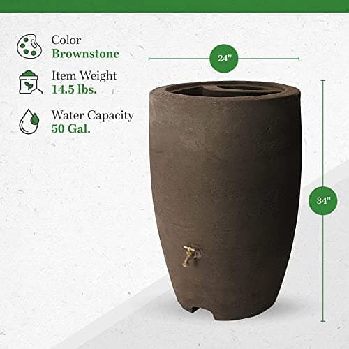 Algreen 81001 Cascata 65-Gallon Rain Barrel thumbnail 3