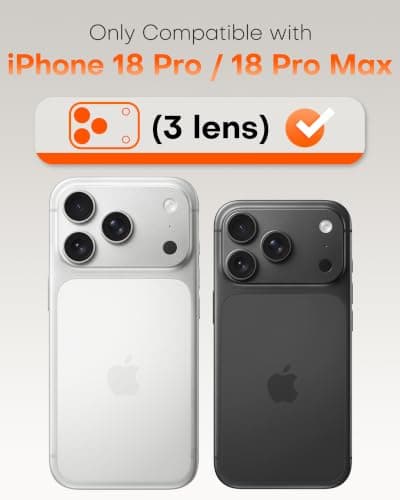 TOCOL 2 Pack Camera Lens Protector for iPhone 18 Pro Max / 18 Pro thumbnail 2