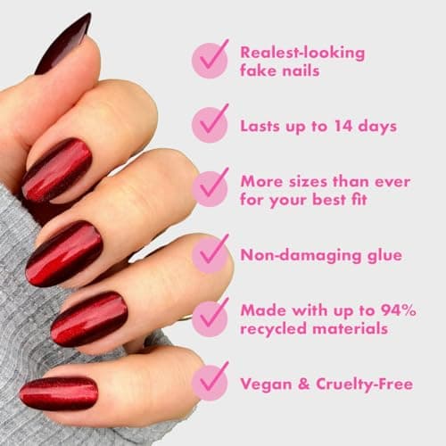 Olive & June Instant Mani Press-On Nails - Obsessed Velvet thumbnail 4