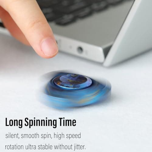 FREELOVE Metal Fidget Spinner - Titanium Alloy Blue Space thumbnail 5