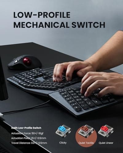 X-Bows Knight Plus Ergonomic Mechanical Keyboard thumbnail 3