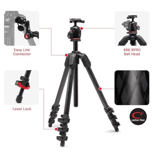 Manfrotto 055 Carbon Fiber Tripod with XPRO Ball Head thumbnail 2
