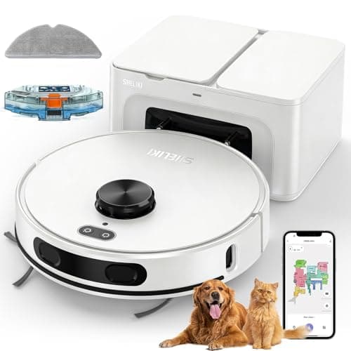 Robot Vacuum and Mop Combo, Self-Emptying Robotic Vacuums Cleaner Smart Mapping