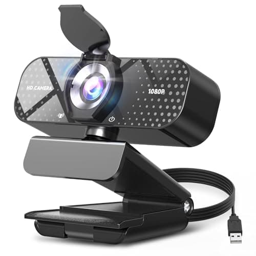 TRAUSI 1080P FHD Webcam with Noise-Canceling Mic