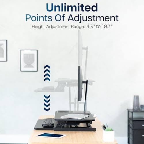 VIVO 32-inch Height Adjustable Standing Desk Converter thumbnail 4
