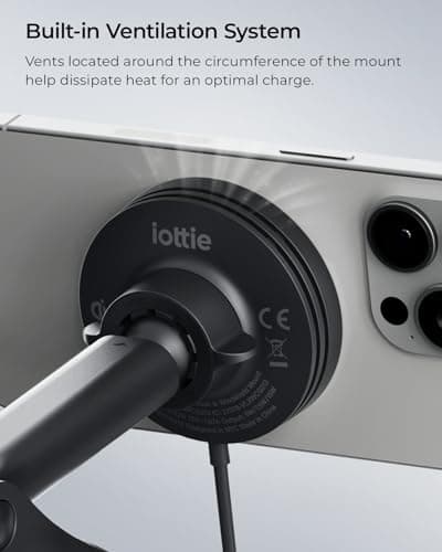 iOttie Velox Qi2 Mini 15W Wireless Charger Car Mount thumbnail 4