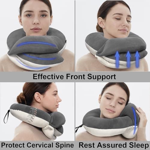 BUYUE Travel Neck Pillow with 360-Degree Head Support thumbnail 2