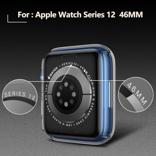 JULK 2-Pack Apple Watch Screen Protector Hard Case for Series 12 46mm thumbnail 3