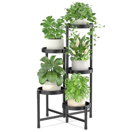 iDavosic.ly 5-Tier Folding Corner Metal Plant Stand - image 1