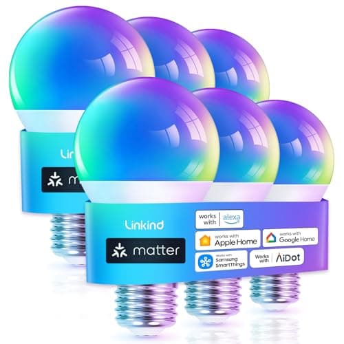 Linkind Matter Smart Light Bulb, WiFi Smart Bulbs