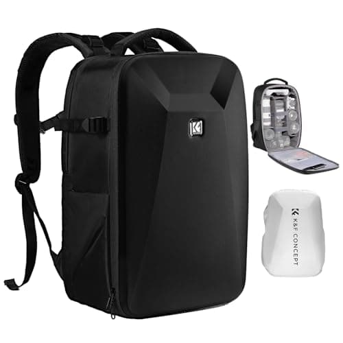 K&F CONCEPT Camera Backpack,Hardshell Photography DSLR Camera Bag with 15