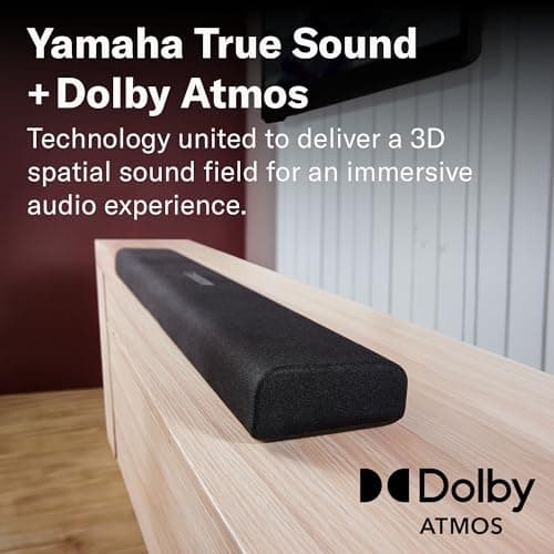 YAMAHA SR-B40A Dolby Atmos Sound Bar with Wireless Subwoofer, Black thumbnail 2