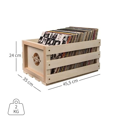 Crosley Record Storage Crate (Holds 75 Albums) thumbnail 3