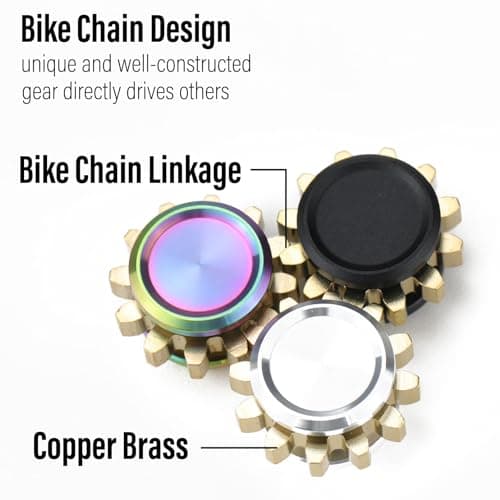 FREELOVE Gear Metal Fidget Spinner - Brass EDC thumbnail 5