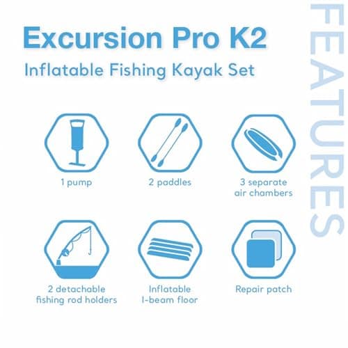 Intex Excursion Pro Inflatable Fishing Kayak thumbnail 3