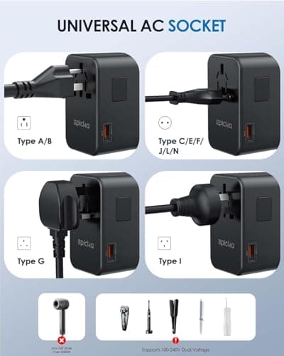 EPICKA Universal Travel Adapter TA-105 Max (GaN 75W) thumbnail 4