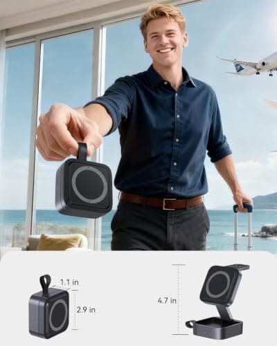 3-in-1 Foldable Travel Wireless Charging Station for iPhone, Apple Watch, AirPods thumbnail 2