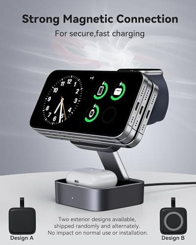 3-in-1 Foldable Travel Wireless Charging Station for iPhone, Apple Watch, AirPods thumbnail 4