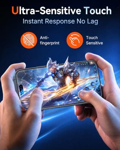 Mkeke for iPhone 18 Pro Screen Protector 3 Pack, Double Shatterproof Tempered Glass thumbnail 4