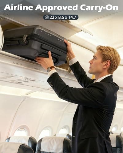 Coolife Luggage Expandable Suitcase PC+ABS Spinner 20-Inch thumbnail 2