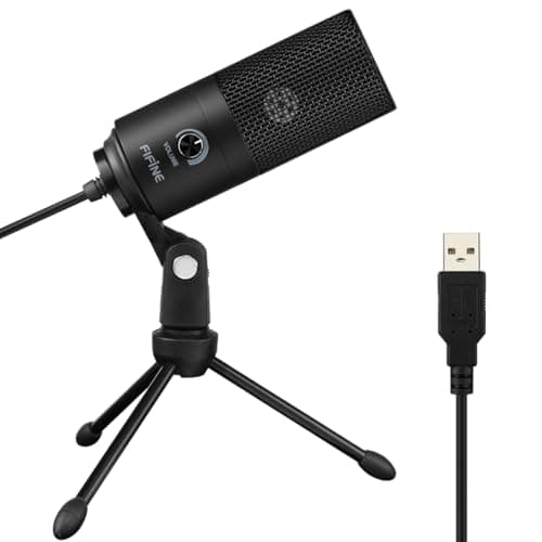 FIFINE USB Microphone, Metal Condenser Recording Microphone for MAC OS