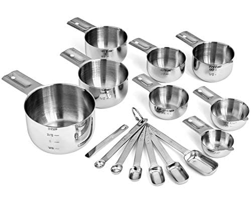 Hudson Essentials Stainless Steel Measuring Cups and Spoons Set (15 Piece) thumbnail 2