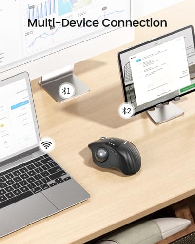 ProtoArc EM02 NL Wireless Ergonomic Trackball Mouse thumbnail 4