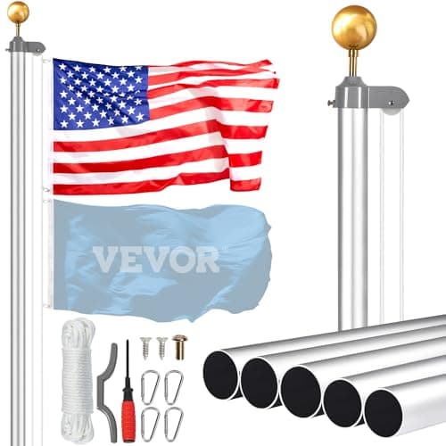 VEVOR 25ft Sectional Aluminum Flag Pole - image 1