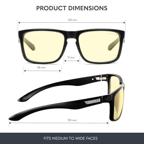 GUNNAR Gaming Glasses - Intercept Onyx Amber Lens thumbnail 2