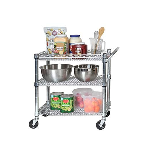 Seville Classics 3-Tier Steel Rolling Utility Cart thumbnail 2