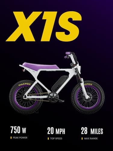 MACFOX X1S Fat Tire Electric Commuter Bike thumbnail 2