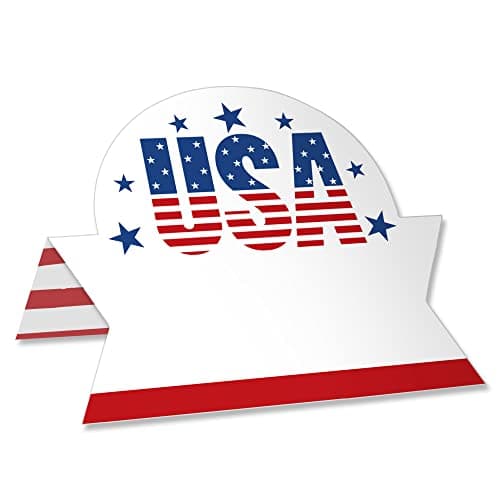 Big Dot of Happiness Stars and Stripes - Patriotic Party Tent Buffet Card - image 1