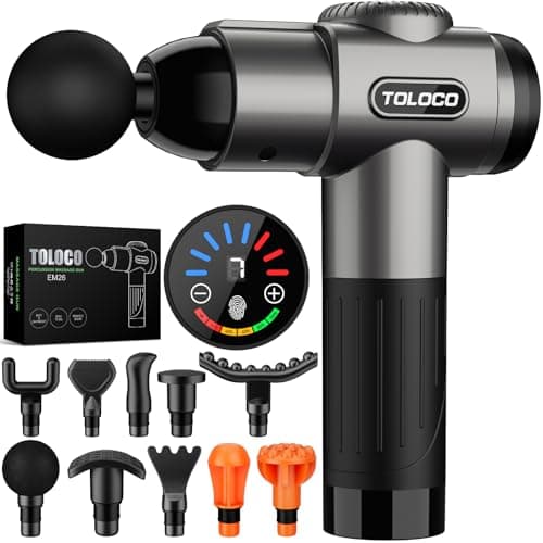 TOLOCO Massage Gun, Deep Tissue Back Massage for Athletes for Pain Relief