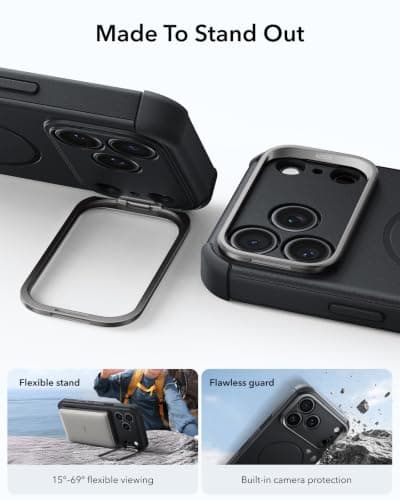 ESR Cyber Tough for iPhone 18 Pro Max/17 Pro Max Case with Flex Stand Black thumbnail 4