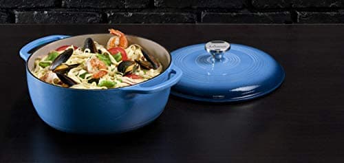 Lodge 6 Quart Enameled Cast Iron Dutch Oven with Lid thumbnail 3