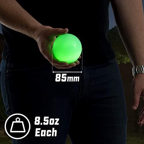GoSports LED Light Up Bocce Ball Set - Glow in the Dark thumbnail 3