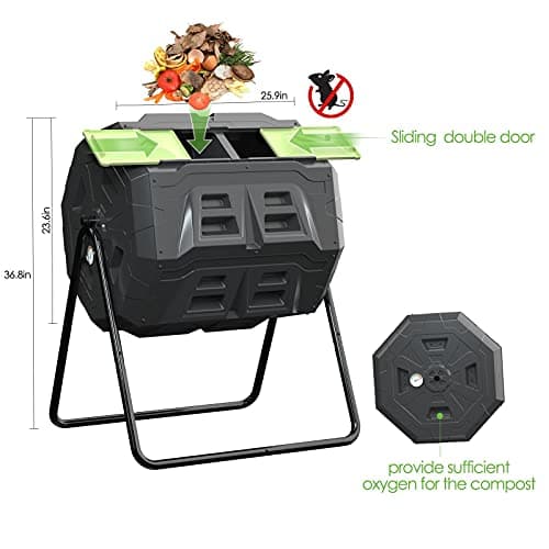 SQUEEZE master 43-Gallon Tumbling Composter with Thermometer thumbnail 4