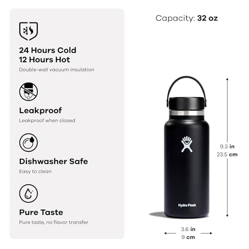 Hydro Flask Wide Mouth Insulated Water Bottle 32oz thumbnail 4